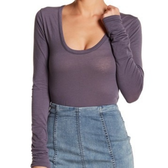 NWT Free People Easy Peasy Gray bodysuit L… - Picture 4 of 6